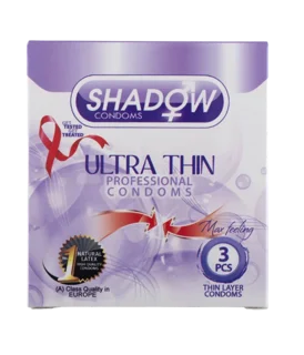 کاندوم Ultra Thin (بسیار نازک) شادو بسته 3 تایی